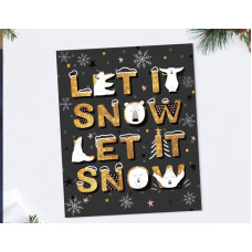 Открытка "Let it snow"