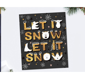 Открытка "Let it snow"