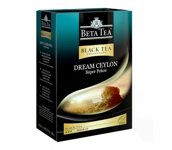 Чай Beta Tea "Мечта Цейлона. Супер Пекое", черный листовой, 100 г