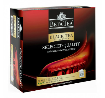 Чай Beta Tea "Отборное качество", черный, 100 пакетиков