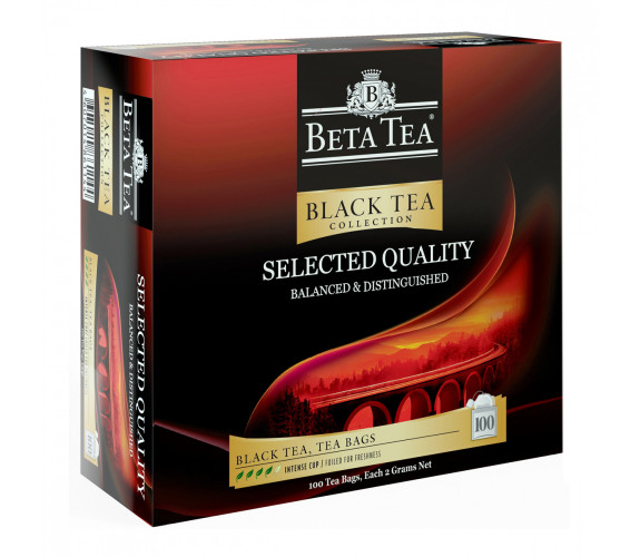 Чай Beta Tea "Отборное качество", черный, 100 пакетиков