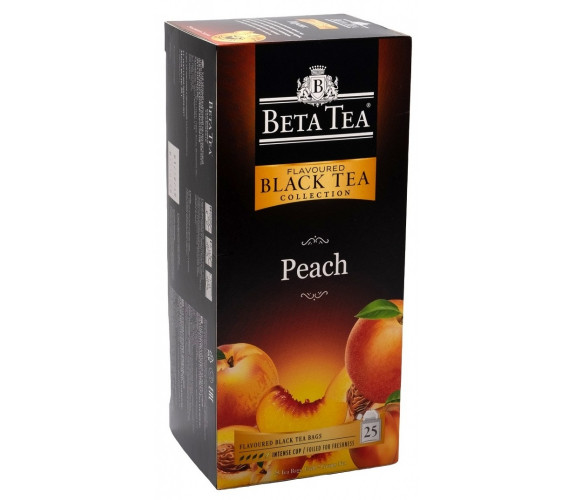 Чай Beta Tea "Персик", черный ароматизированный , 25 пакетиков
