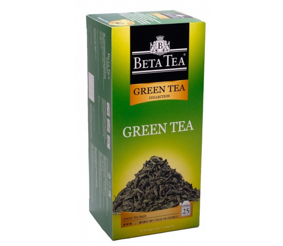 Чай Beta Tea "Зеленый", зеленый, 25 пакетиков