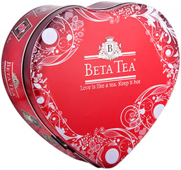 Чай Beta Tea "Сердце", черный ароматизированный, ассорти, 100 пакетиков