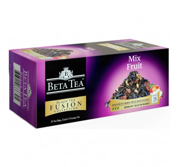 Чай черный Beta Tea "Фьюжн | Фруктовый микс", с добавками, 25 сашет