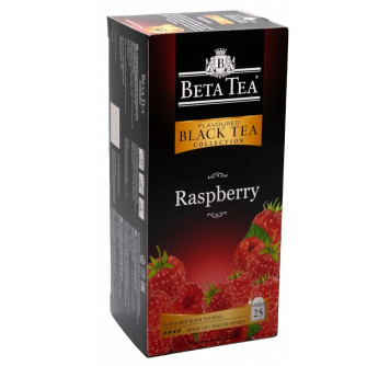 Чай Beta Tea "Малина", черный ароматизированный , 25 пакетиков