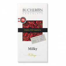 Шоколад Bucheron Swiss Heritage "Milky Village", молочный с кусочками малины, 100 г