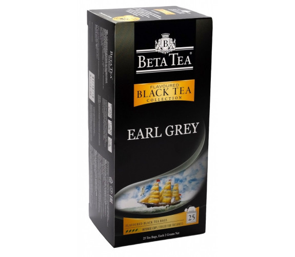 Чай Beta Tea "Бергамот", черный ароматизированный, 25 пакетиков
