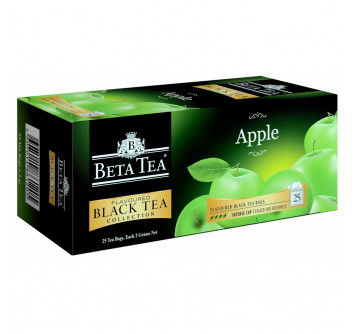 Чай черный Beta Tea "Яблоко", с добавками, 25 сашет