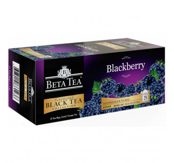 Чай черный Beta Tea "Ежевика", с добавками, 25 сашет
